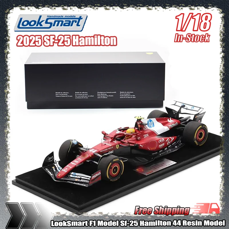 New In Stock Looksmart 1:18 2025 F1 Model Sf-25 Hamilton 44 Simulation Resin Miniature Car Model Customized Toys Gifts Ornaments