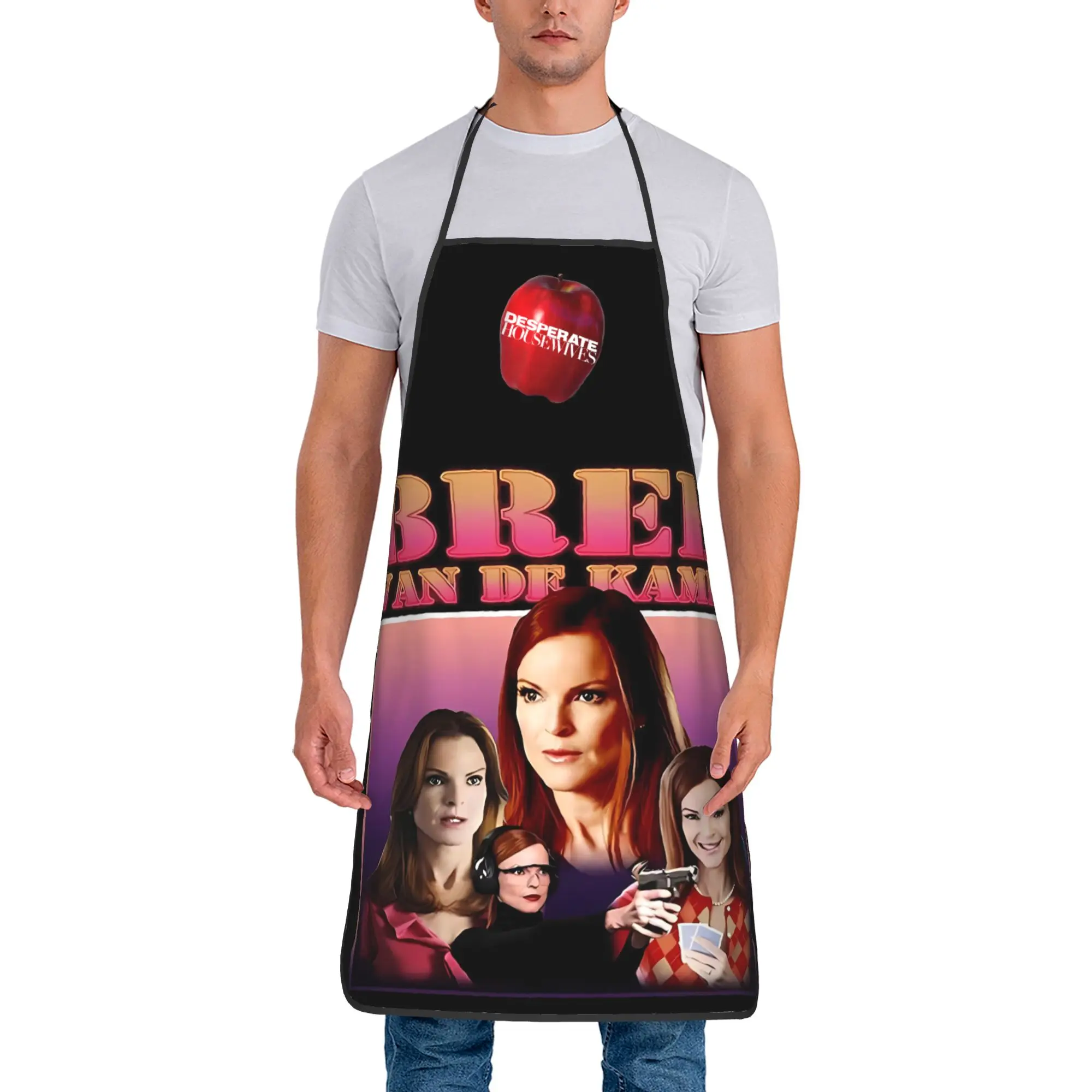 Desperate Housewives Bree Van De Kamp Waterproof Bib Aprons Polyester Perfect Mother Cook Adult for Women Men Baking Pinafore