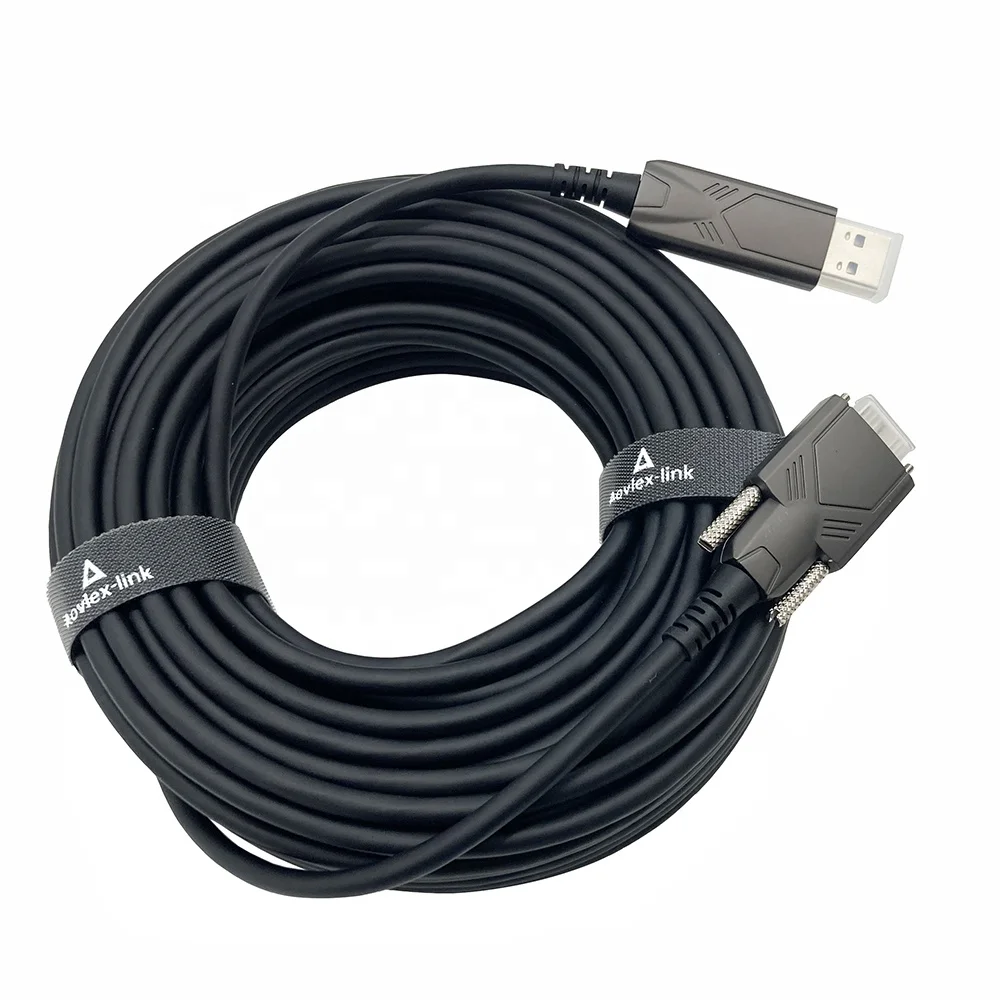 USB 3.0 Type-A Micro B Cable With Screws Optical Fiber High Flexibility  For  Industrial Camera