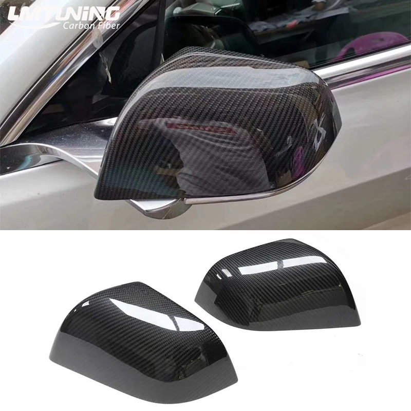 

Suitable for Tesla carbon fiber rearview mirror shell forged carbon fiber rearview mirror cover model 3 model Y model X model S