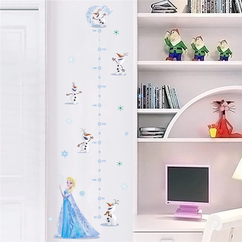 Anna and Aisha Frozen Moana Sticker Toy 3D Mural PVC Waterproof Self-adhesive Bedroom Decoration Toys Children's Gifts