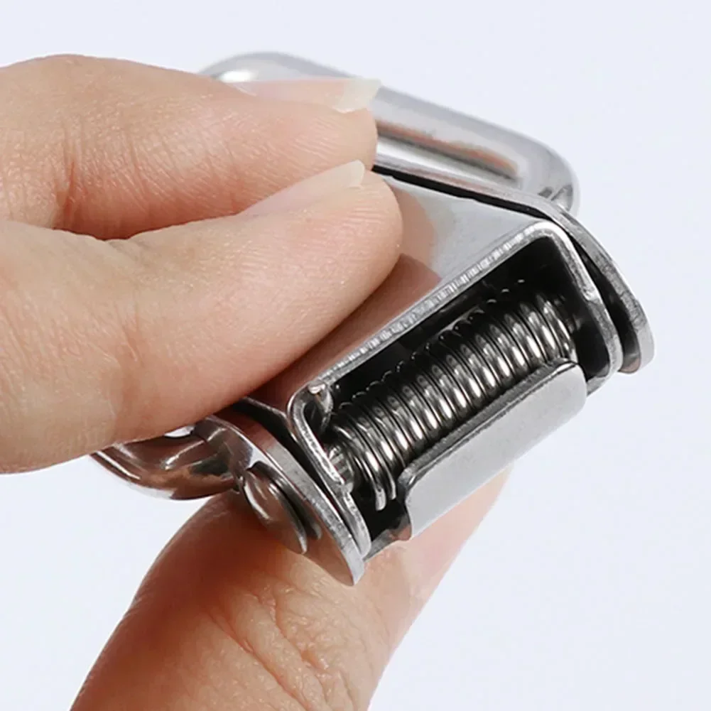 4pc Toggle Hasp Latch Stainless Steel Buckle Padlock Lock Spring Duckbill Box Luggage Lock Buckle Wood Box Metal Anti-theft Lock