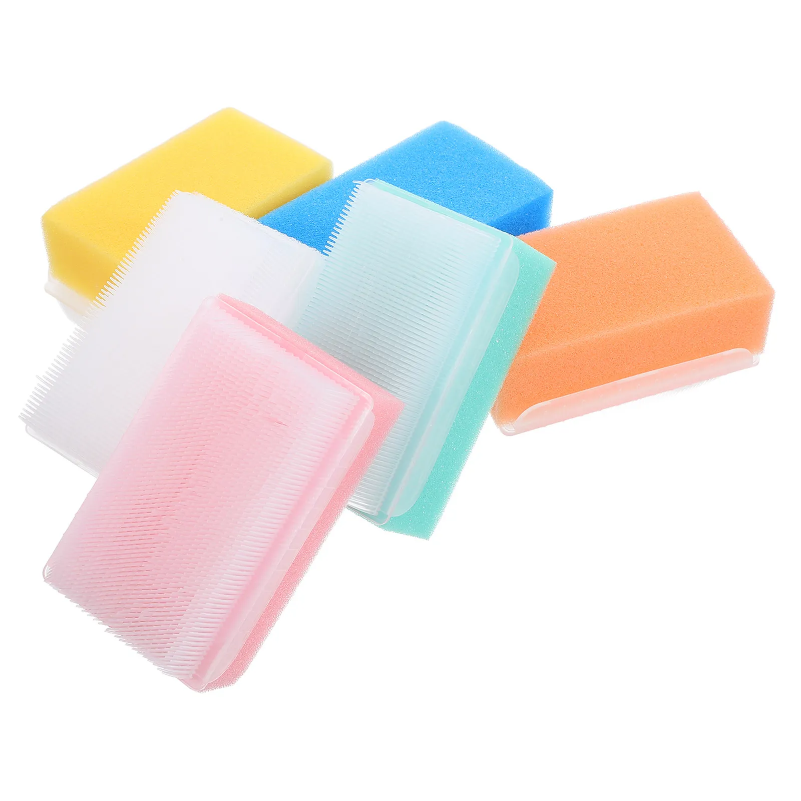 6Pcs Sensory Training Brush Soft Bath Sponges Tactile Development Massage Bath Hand Wash Sponge Sensory Tools for