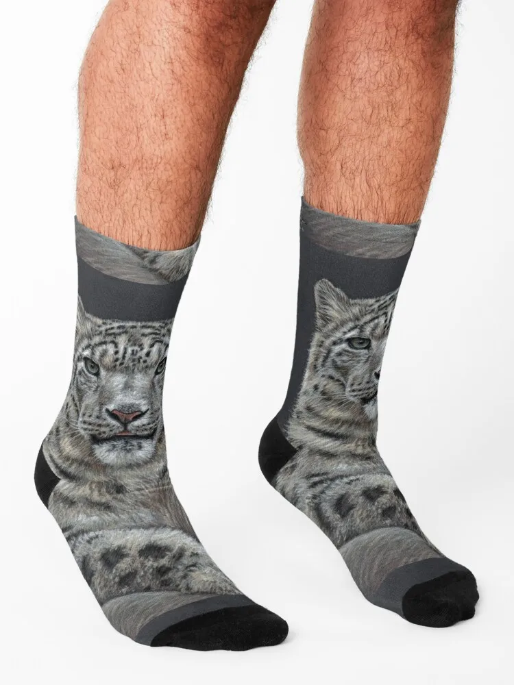 The Snow Leopard - Der Schneeleopard Socks Lots winter gifts shoes basketball Socks Female Men's