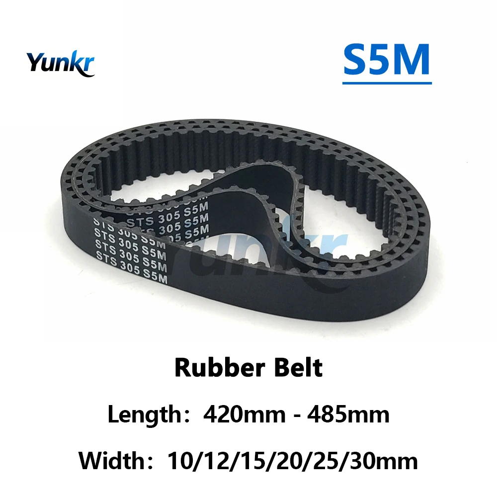 

S5M Rubber Timing Belt Length 420 425 430 435 440 445 450 455 460 465 470 475 480 485mm Width 10-30mm S5M Synchronous Drive Belt