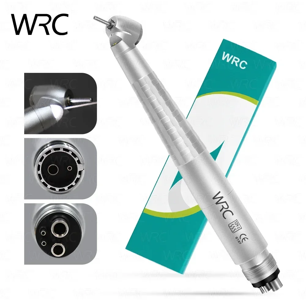 Dental E-generator Integrated 45 Degree LED High Speed Handpiece Single point water spraying Push Button Turbine 2/4Holes