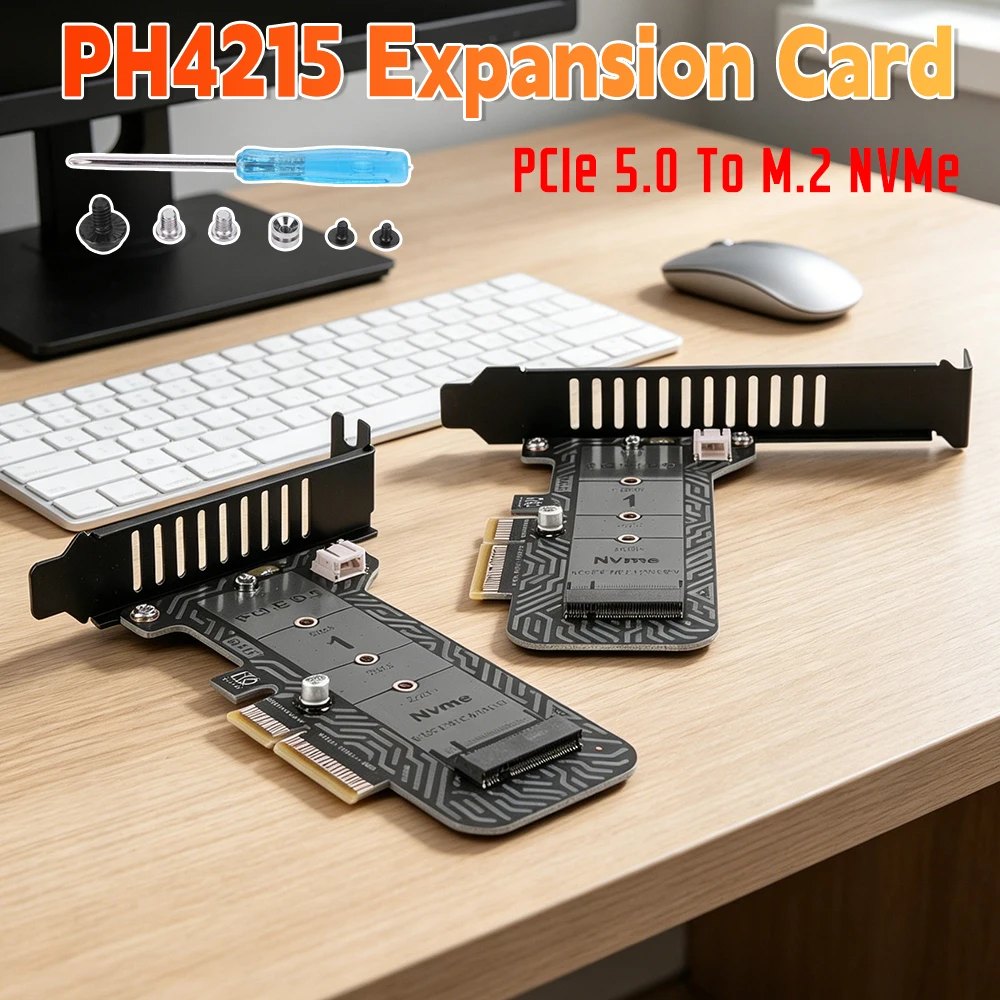 

Карта расширения PH4215, сверхскоростная, 128 Гбит/с, адаптер PCIe 5.0 для M.2 NVMe, для SSD 2230/42/60/80 (не для SATA)