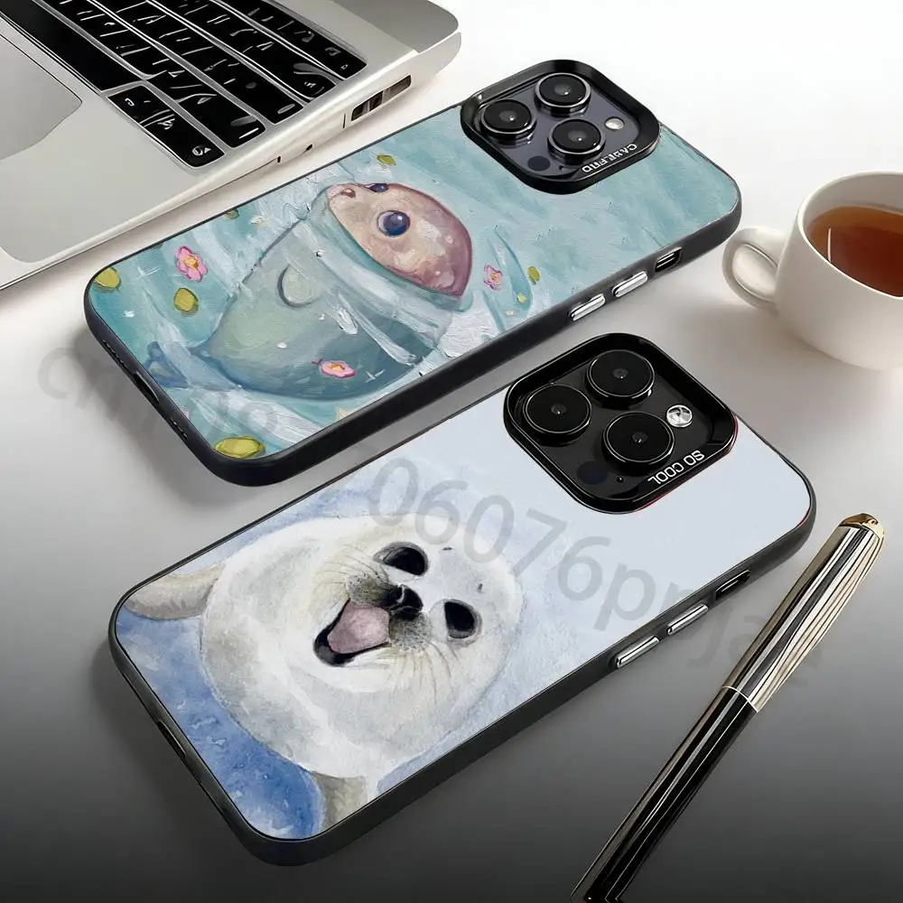 

Seal Sea Phone Case For iPhone 17,16,15,14,13,12,11,Pro,Max,Plus,Mini, Anti Fall Matte Hard Bumper