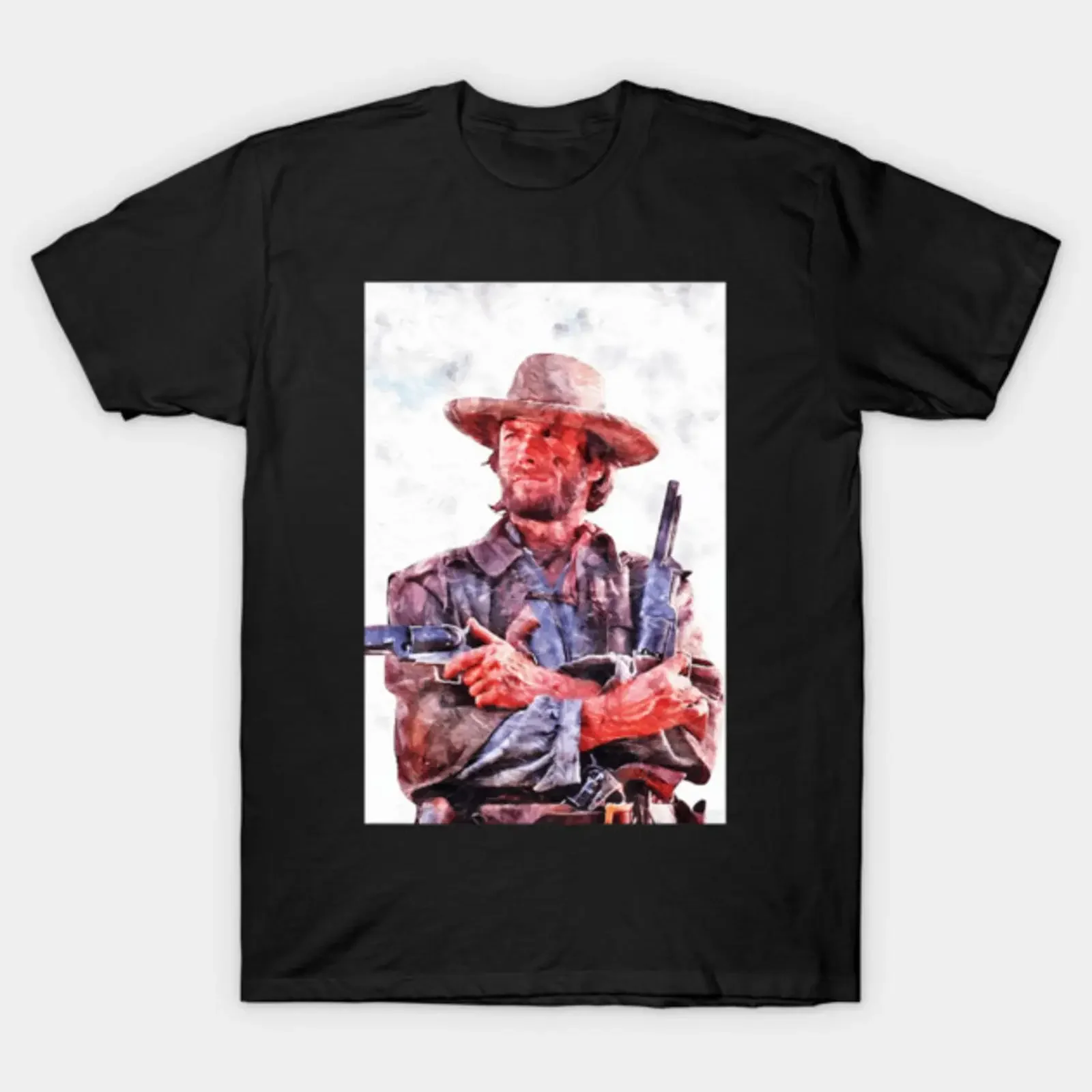 Clint Eastwood T Shirt vintage Washed Soft Casual Versatile Slightly Stylish Unisex Comfortable fashion streetwear Breathable