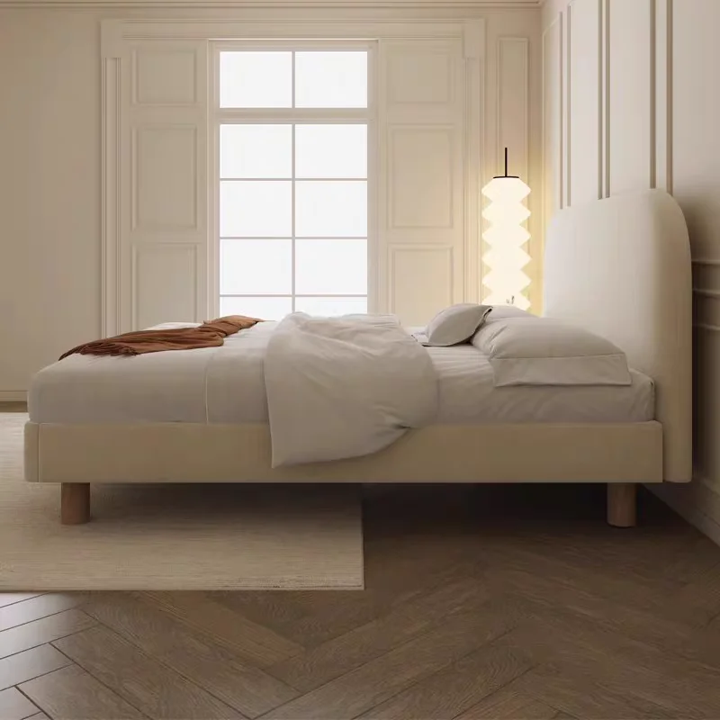 

Simple Design Double Bed White Wood Minimalist Modern Storage Double Bed Mattress Luxury Cheap Cama Twin Bedroom Furniture Set