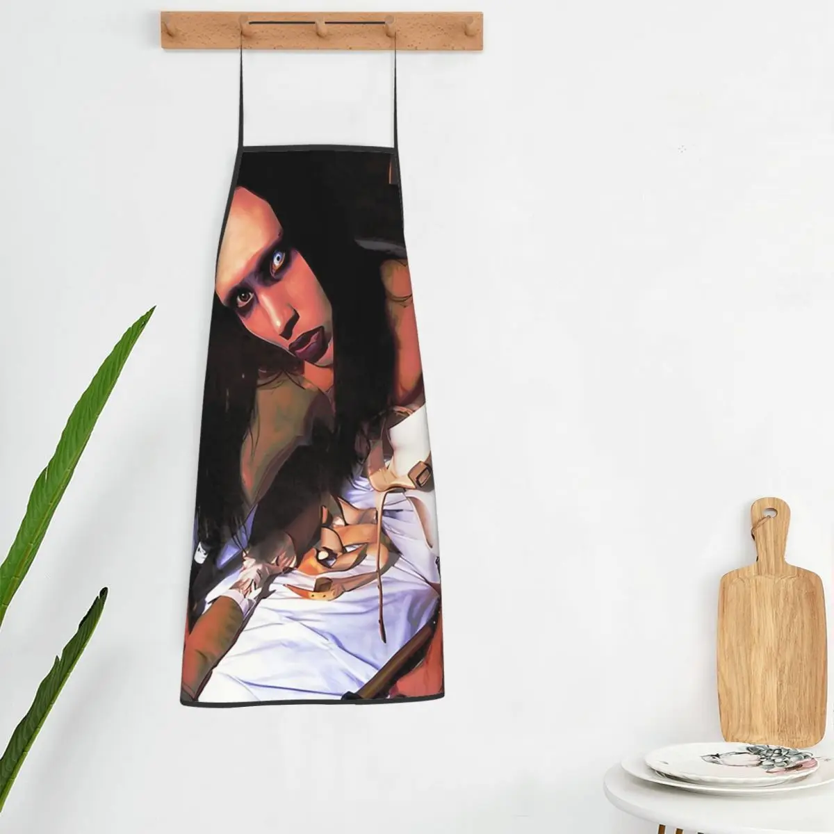 Marilyns Manson Antichrist Aprons Chef Cooking Tablier Waterproof Bib Kitchen Cleaning Pinafore for Women Men Gardening