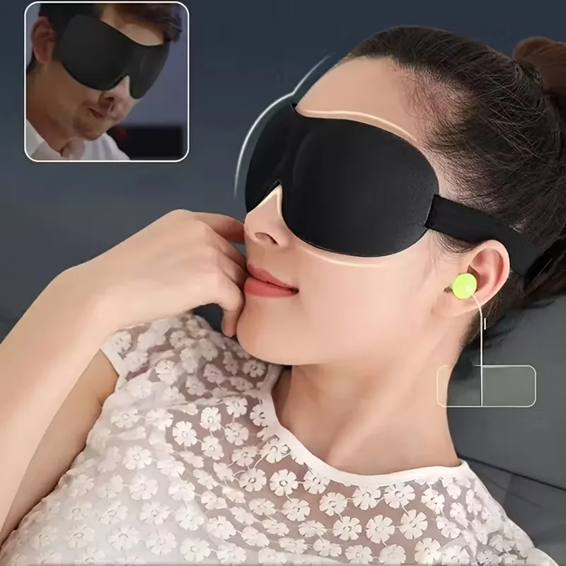 

3D Sleep Mask Eyepatch Natural Block Out Light Eyeshade Cover Shade Eye Patch Women Men Soft Portable Blindfold Travel Eye Mask