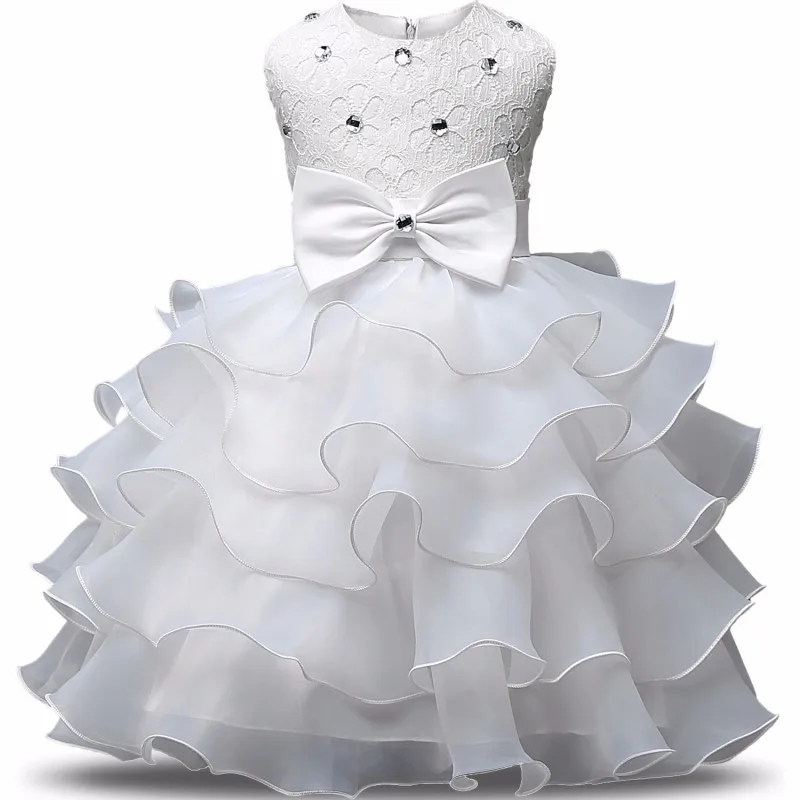 Girls Luxury Party Formal Dress for Wedding Evening Kids Birthday Christmas Ceremony Tutu Gown Elegant Lace Flower Girls Dresses