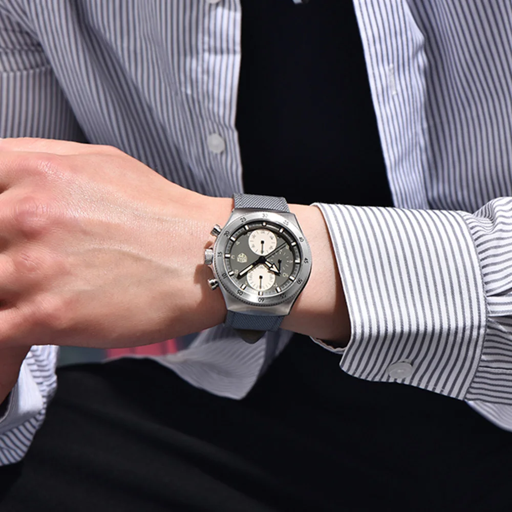 

Мужские кварцевые часы RollsTimi Watch 2026 класса люкс, водонепроницаемые, спортивные, с хронографом, лимитированная серия, из нержавеющей стали, reloj hombre