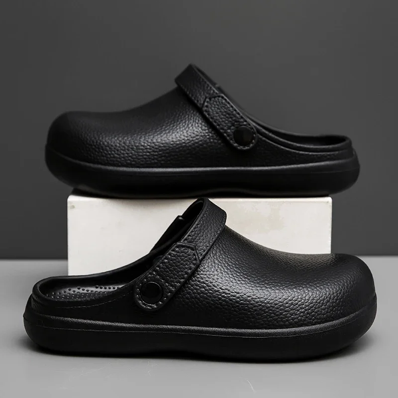 

New Fashion Slippers Men Summer anti-skid Home Shoes Garden Shoes Indoor Slip on Concise Shoes