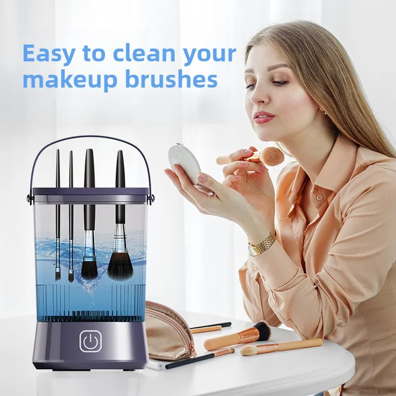 

Portable Electric Makeup Brush Cleaning Machine Bucket Type Automatic Cleaner for Beauty Brushes