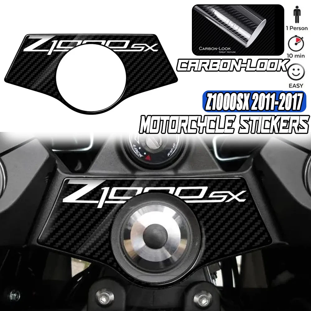 

For Kawasaki Z1000SX 2011-2017 Motorcycle Decal Pad Triple Tree Top Clamp Upper Front End Waterproof Sticker