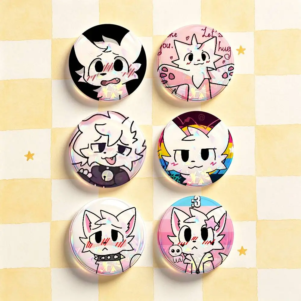 B-Boykisser Silly Cat Badges 25 32 44 58 75 mm Round Customizable Wholesale Fan goods Self-made fan freebies