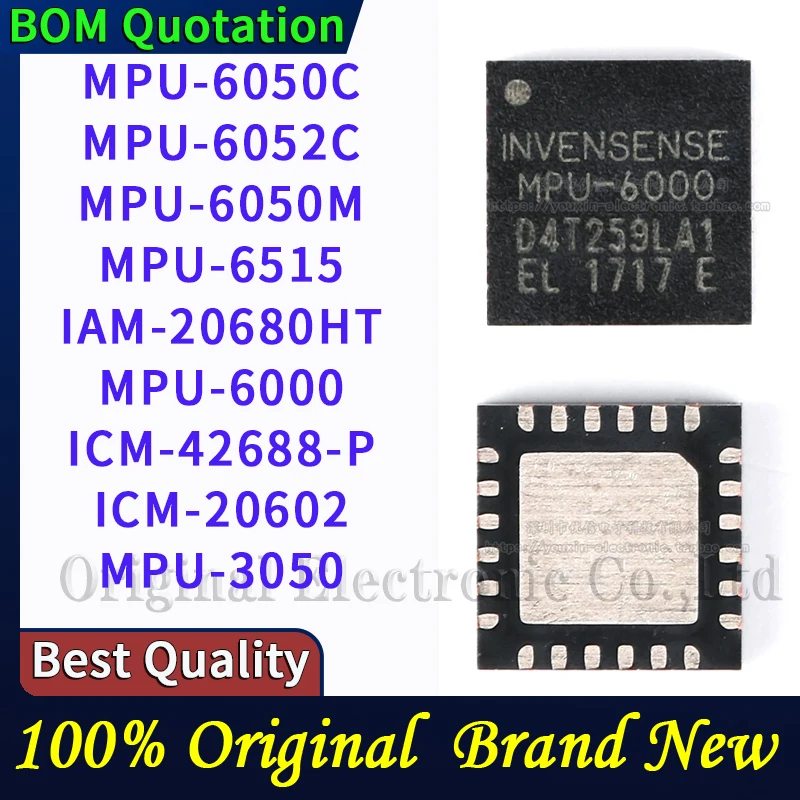MPU-6050C MPU-6052C MPU-6050M MPU-6515 IAM-20680HT MPU-6000 ICM-42688-P ICM-20602 MPU-3050 Laptop repair parts
