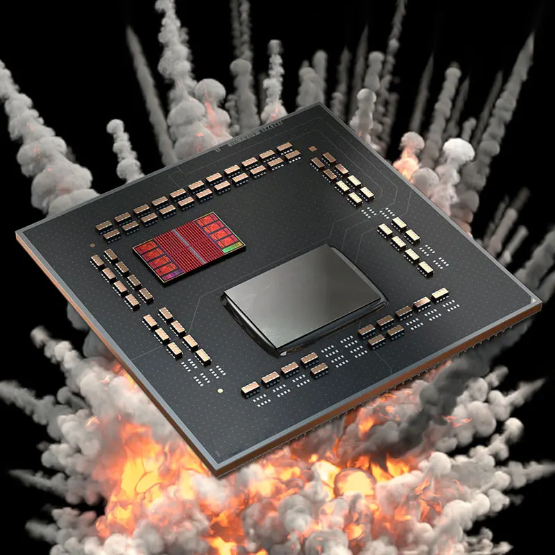 1 قطعة AMD R7 5700X3D 3.0 جيجا هرتز 8-core 16-thread CPU Zen3 AM4 5700x3D معالج وحدة المعالجة المركزية للألعاب بالجملة