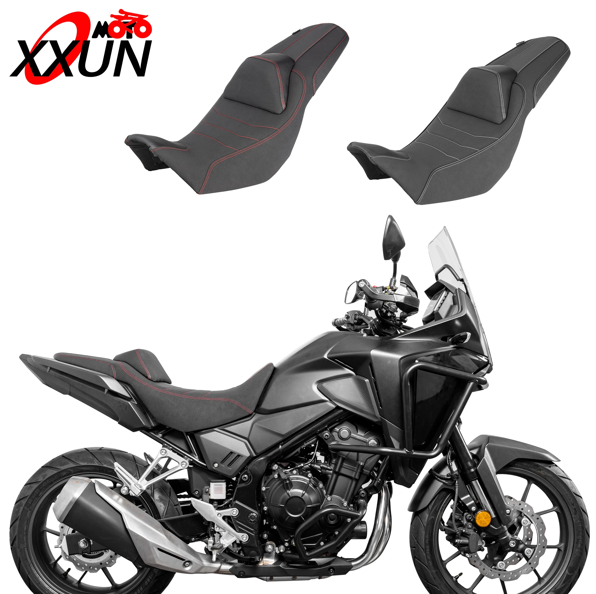 

XXUN Motorcycle Dual Seat for HONDA NX400 NX500 2024-2025 2024 2025 Leather Rider Saddle Passenger Seat Cushion