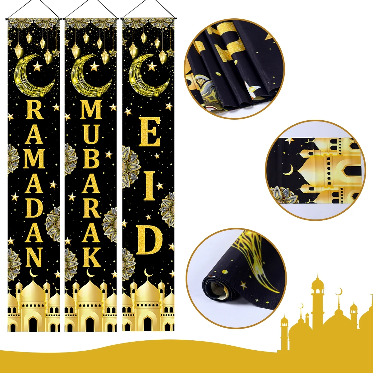 

Eid Mubarak Door Banner Ramadan Decoration For Home 2024 Islamic Muslim Party Decor Ramadan Kareem EID Abaya AL Adha Gifts