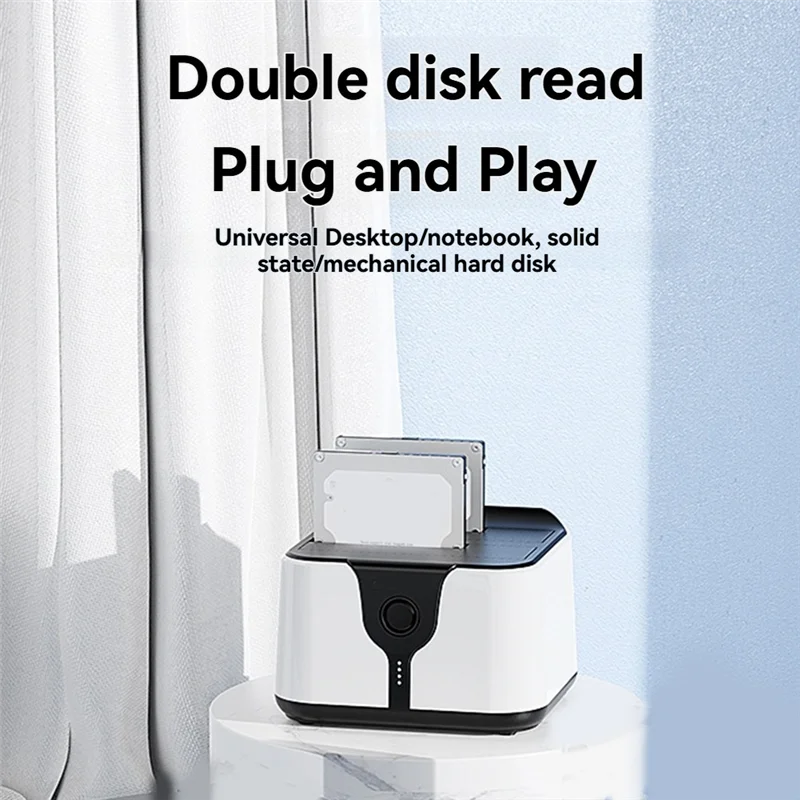 AM-2.5/3.5 بوصة SSD حاوية القرص الصلب الخارجي SATA إلى USB 3.0 HDD حافظة محطة إرساء القرص الصلب ثنائي الخليج الاتحاد الأوروبي التوصيل #4