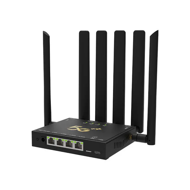 مودم VPN PPTP L2TP SDX55 مخصص - ستة هوائيات إشارة قوية عالمية 5G راوتر واي فاي لاسلكي