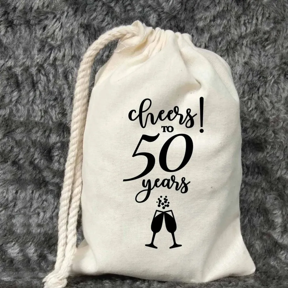 20 pcs Personalised Birthday Favor Bags-Cheers to 50 Years-Anniversary Favor Bags-Hangover kit-Survival Kit-Birthday Favor Bags