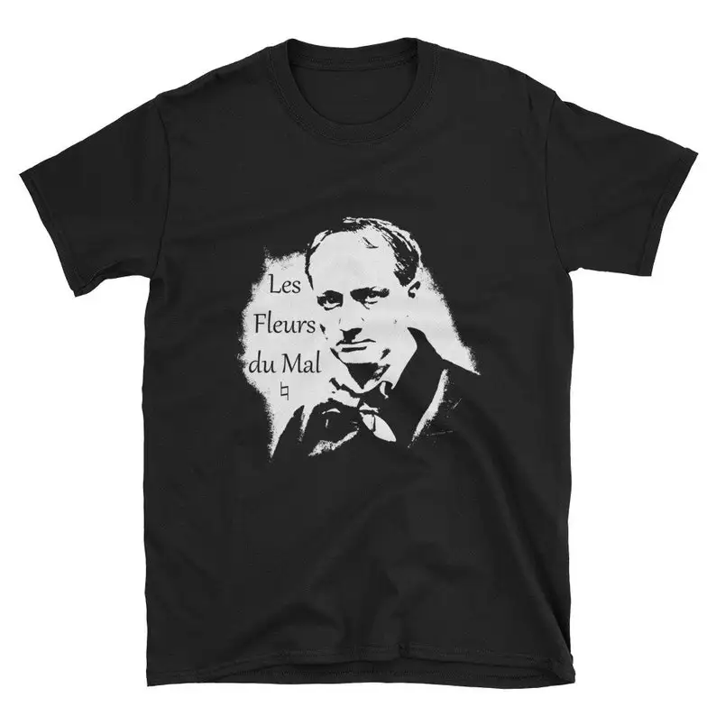 

Классическая черная футболка Les Fleurs Du Mal Baudelaire Limited Edition