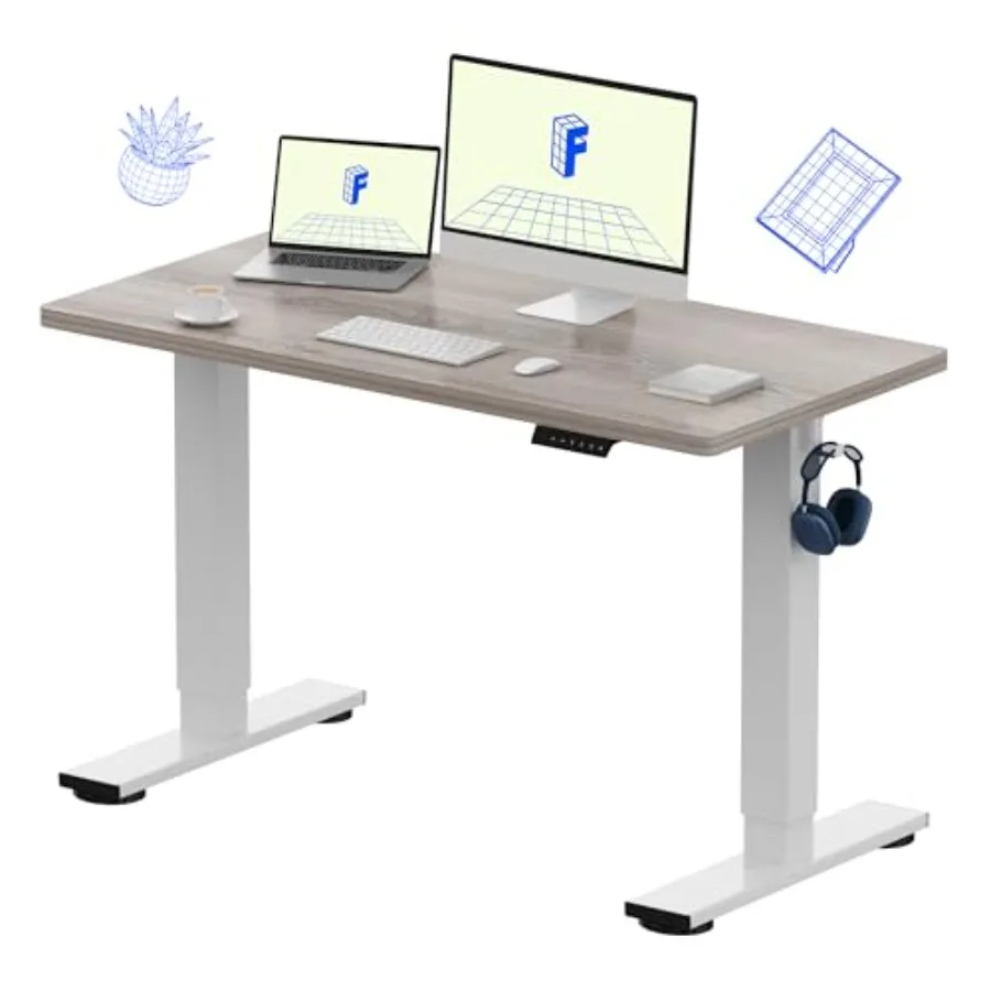 Office Standing Desk, Steel Frame, Matte Black, Height-adjustable Single-piece Design for Ergonomic Workspace