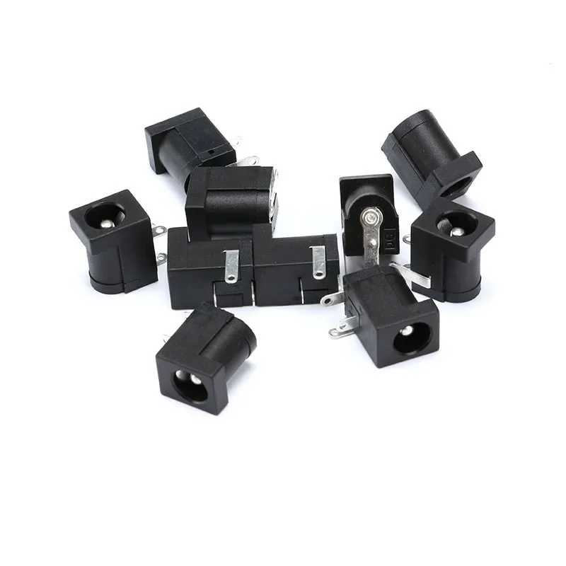 DC-005/5.5*2.1/2.5MM 3-pin DC power plug DC socket male female socket round hole connector 50/100pcs