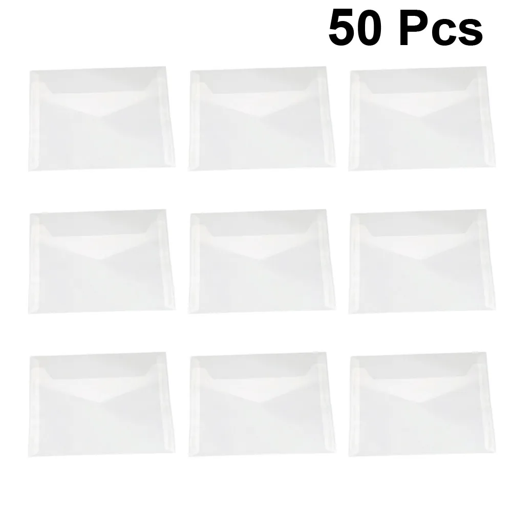 

50Pcs 12.5x17.5cm Elegant Simple Design Translucent Envelopes Secure Seal No Crack Paper Ideal for Invitations Cards