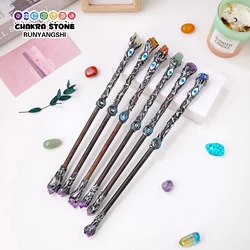 2023 New Natural Crystal 12 Constellations Devil's Eye Original Stone Branch Magic Energy Wand Christmas Home Decorations Gifts