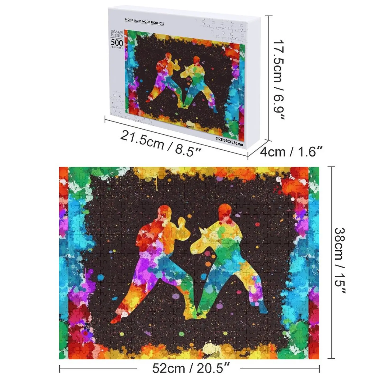 주짓수 아트 수채화 직소 퍼즐 게임 어린이 맞춤형 나무 선물 퍼즐