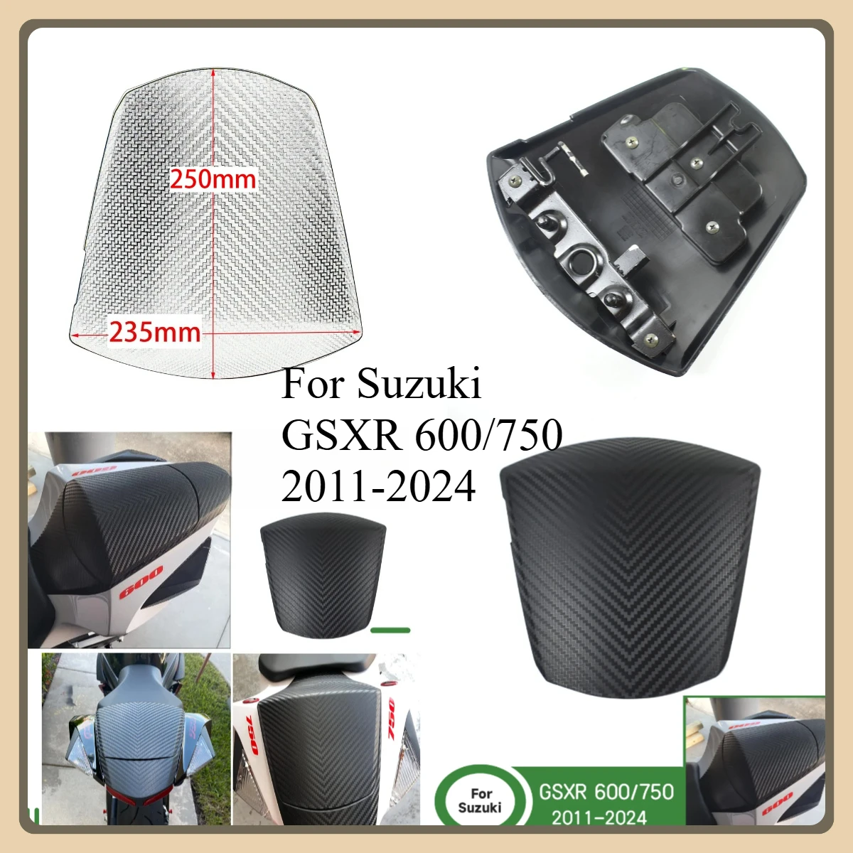 

Обтекатель сиденья мотоцикла для Suzuki GSXR600 GSXR750 K11 2011-2024, обтекатель сиденья, обтекатель GSX-R 600 750, заднее пассажирское сиденье