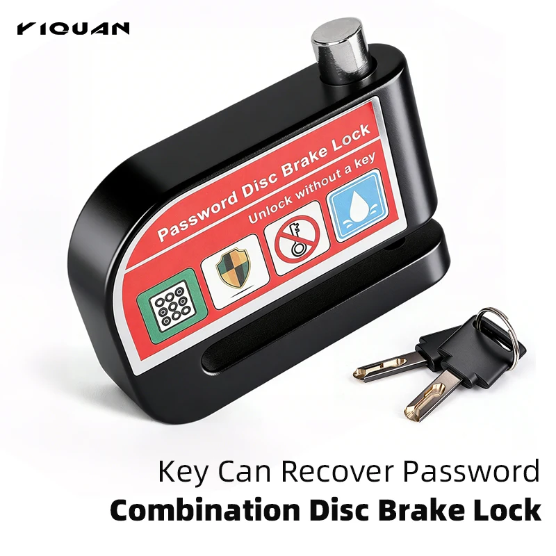 

Motorcycle Password Disc Lock Bike High Security Anti-Theft Padlock Heavy Duty Waterproof Alloy Brake Rotor Lock