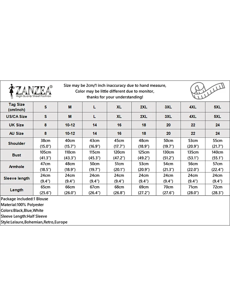 Zanzea เสื้อเบลาส์แขนครึ่งแขนทรงคอตั้ง, เสื้อเบลาส์ MODE Korea ผู้หญิงลายทางกระโปรงหน้าร้อน