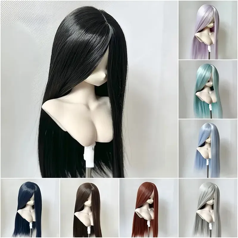1/3 1/4 1/6 ドールウィッグ ロングストレートヘア 60/45/30cm BJDドール ドレスアップ 女の子のおもちゃ ままごと ギフト ドールアクセサリー、ドールなし
