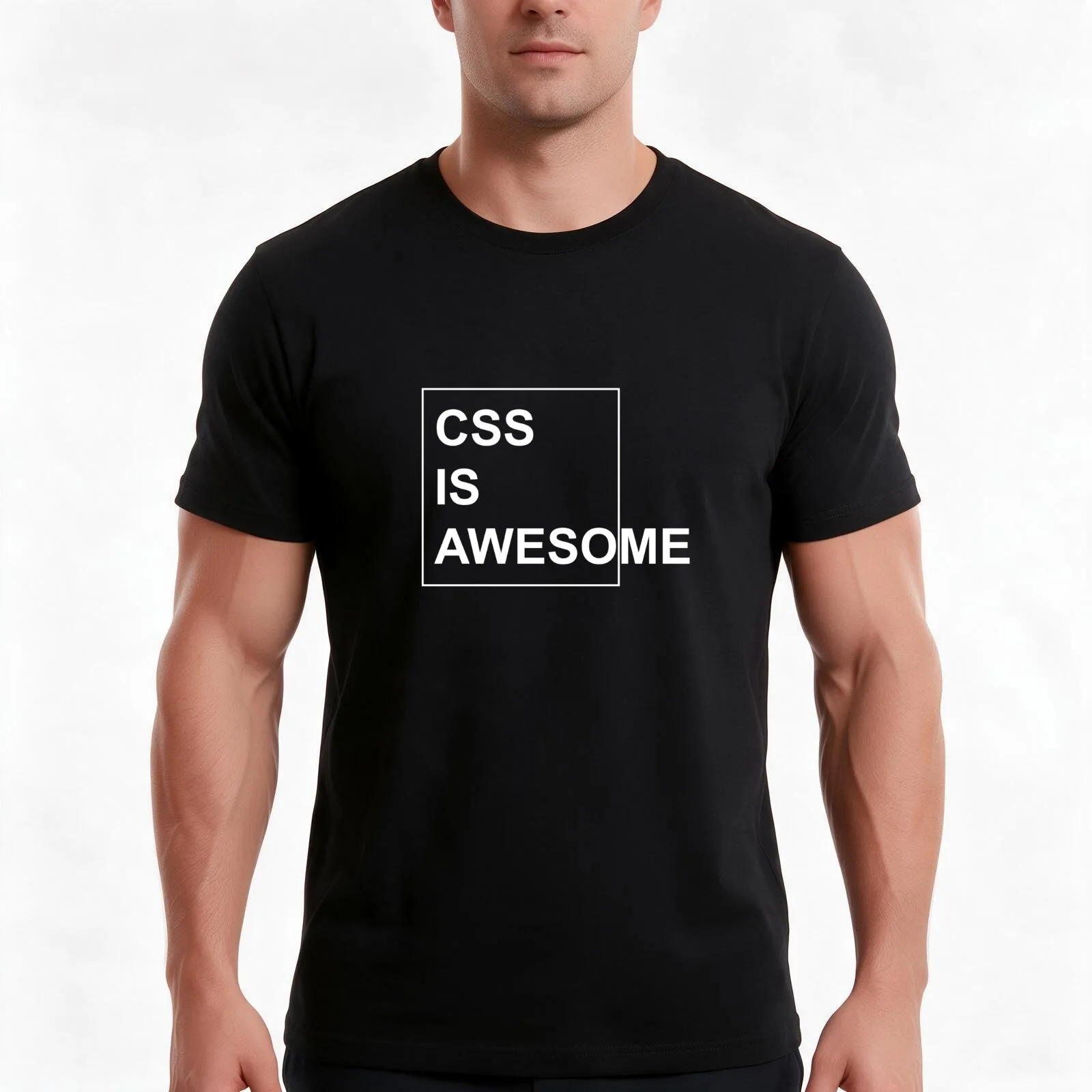 CSS is Awesome - Funny Programming Jokes - Dark Color T-Shirt, Summer Casual Cotton Tee, Oversized Streetwear Tops, 100% Cotton