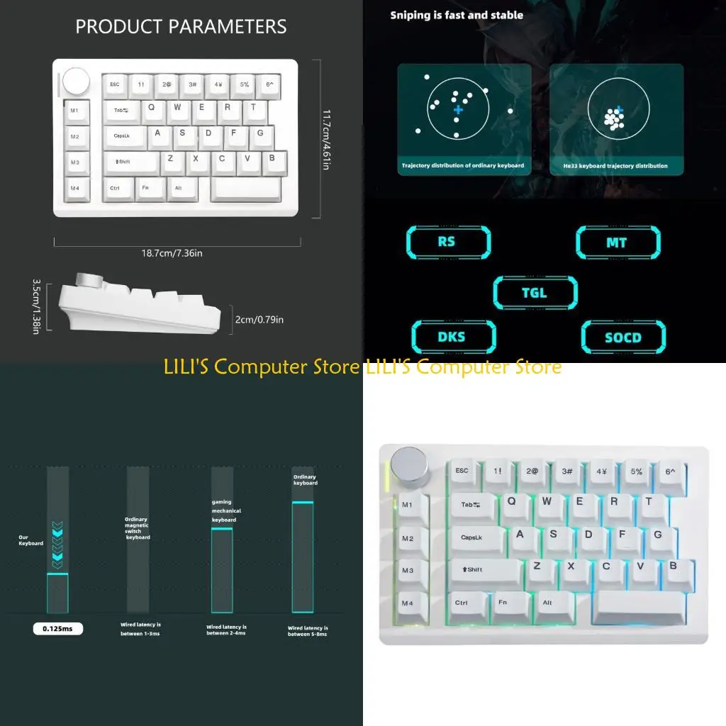 

Портативная клавиатура класса A52B для соревновательных игр с магнитными переключателями и