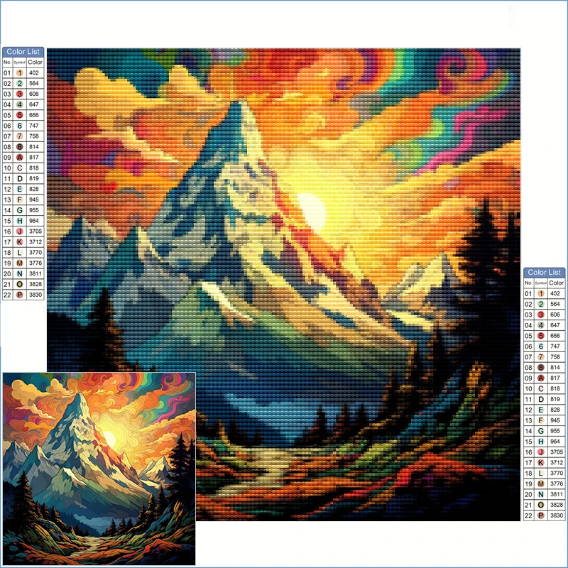 

Diamond Painting Diamond Art Clearance Illustrated Matterhorn Mountain In Switzerland Landscape Cross Stitch Kit Wall Art