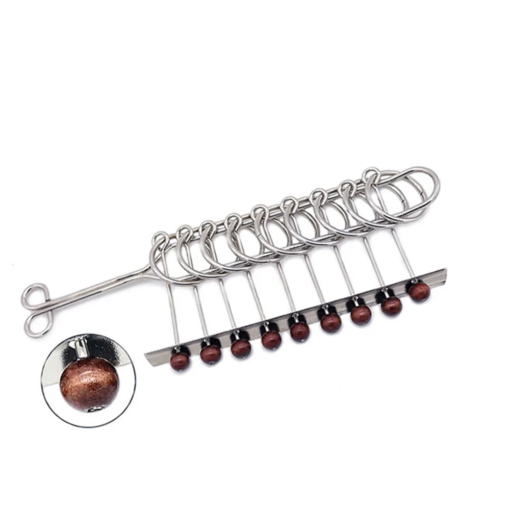 1Pcs Nine Ring Puzzle Chinese Metal Brain Teaser Intellectual Game Educational Iq Challenge Ring Buckle Set for Kids and Adults