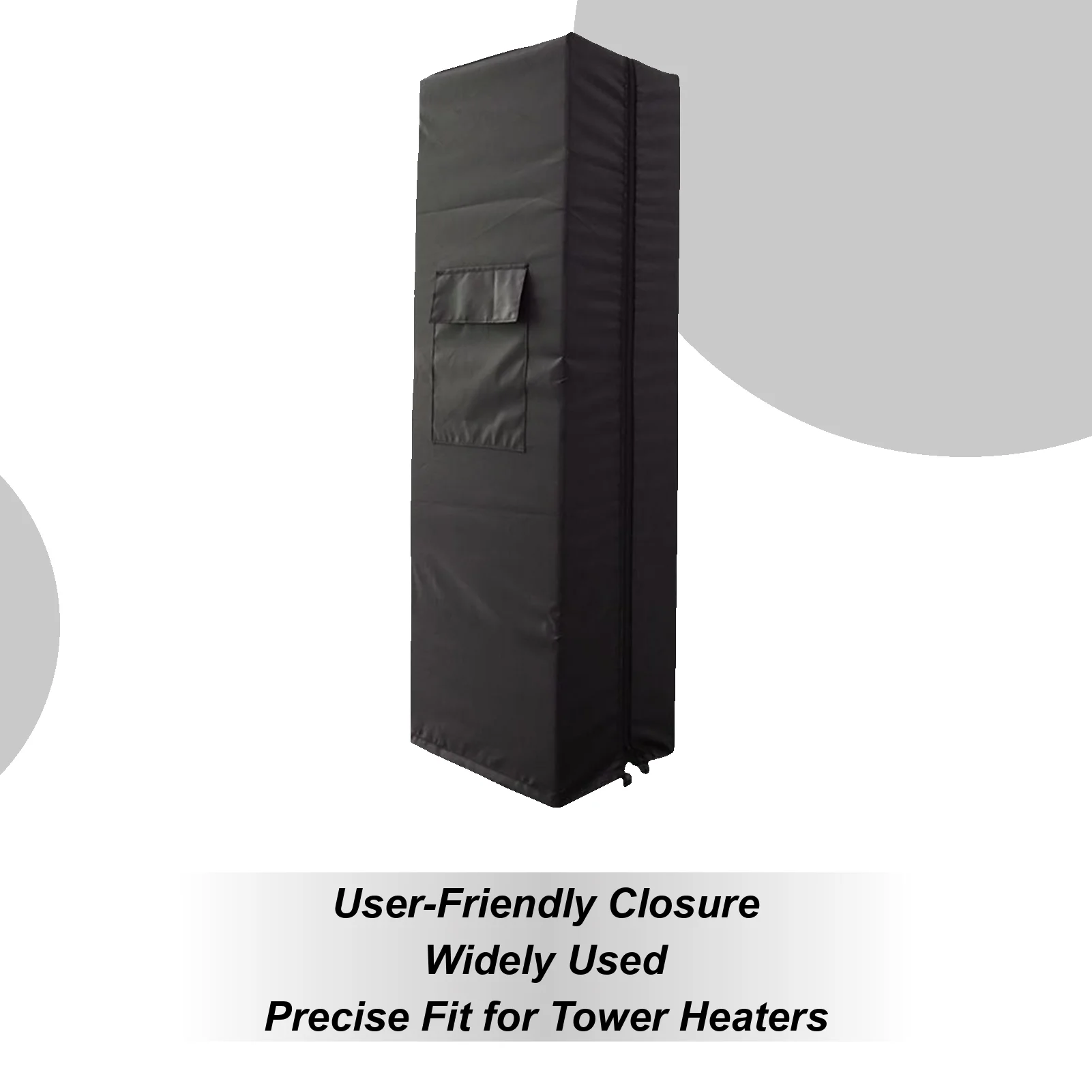 

Outdoor Patio Heater Cover Guard Adjustable Screen Heavy-Duty Tower Heater Cover With Zipper For Outside Winter Home Air