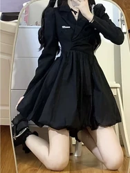 Korean Fashion Sweet Y2K Dress Women College Style Designer Slim Party Mini Dress Female High Waist Harajuku Dress Autumn 2022