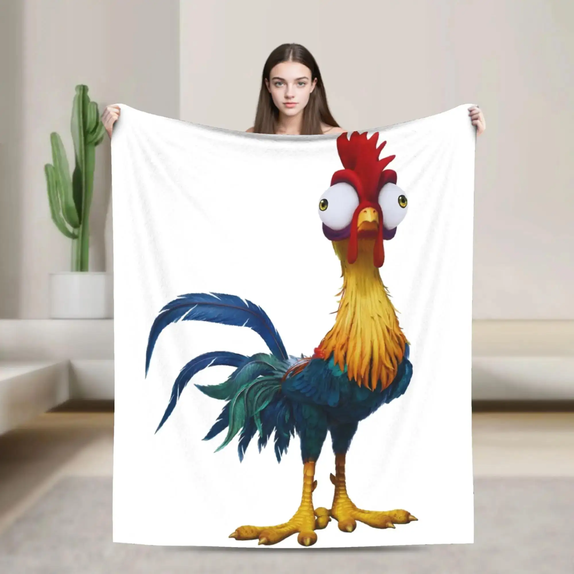 

Плюшевое одеяло Hei Hei Rooster с забавным животным-персонажем для взрослых, супермягкое фланелевое покрывало, качественный дизайн для использования на улице и в помещении, цвет: зеленый