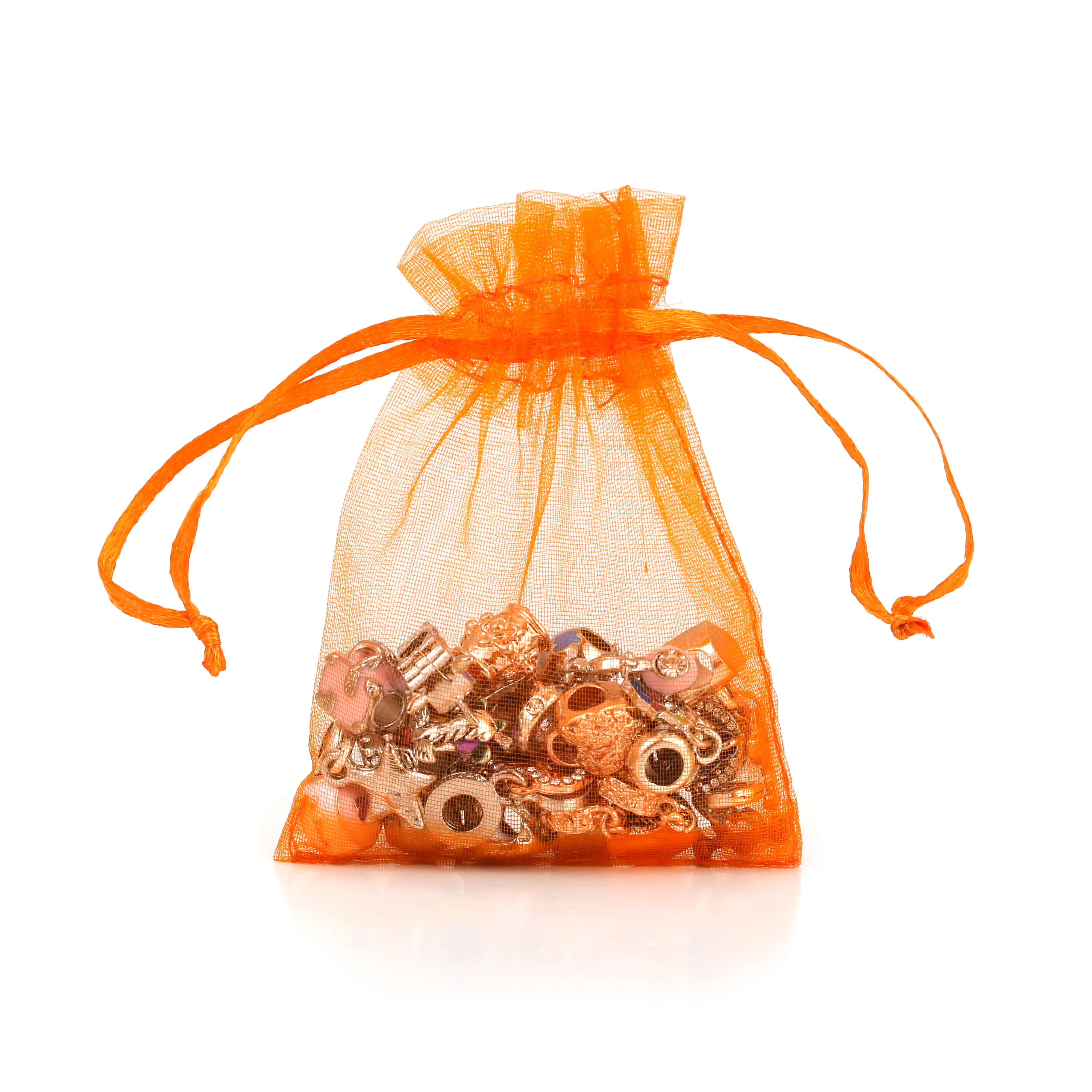 

10pcs/20Pcs Wholesale Orange Gift Bag 9X6.5Cm Extension Packaging Drawstring Bags Fashion Gifts Bages Special Offer
