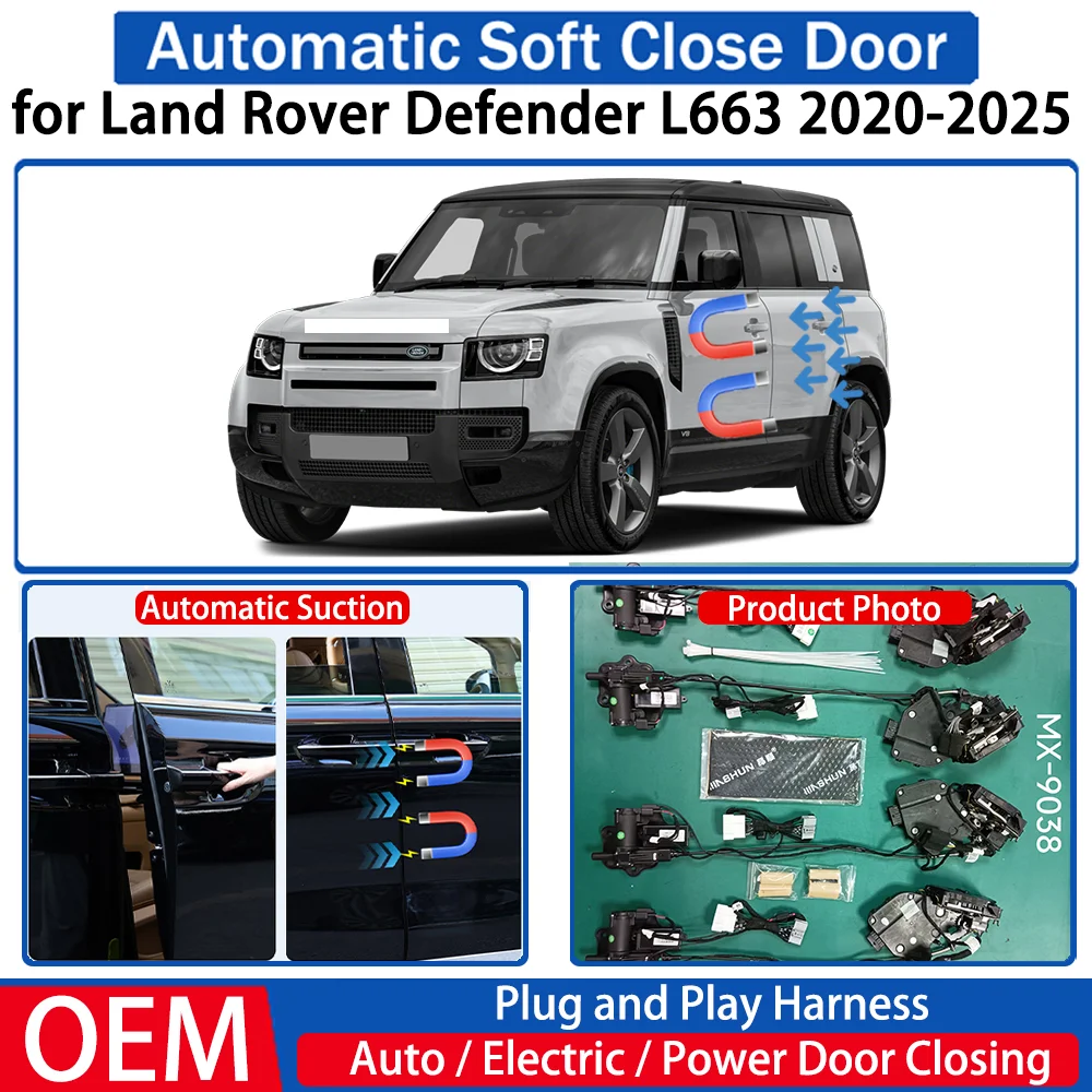 

for Land Rover Defender L663 2020-2025 Car Automatic Soft Close Door Electric Suction Kit Auto Power Closing System Plug＆play