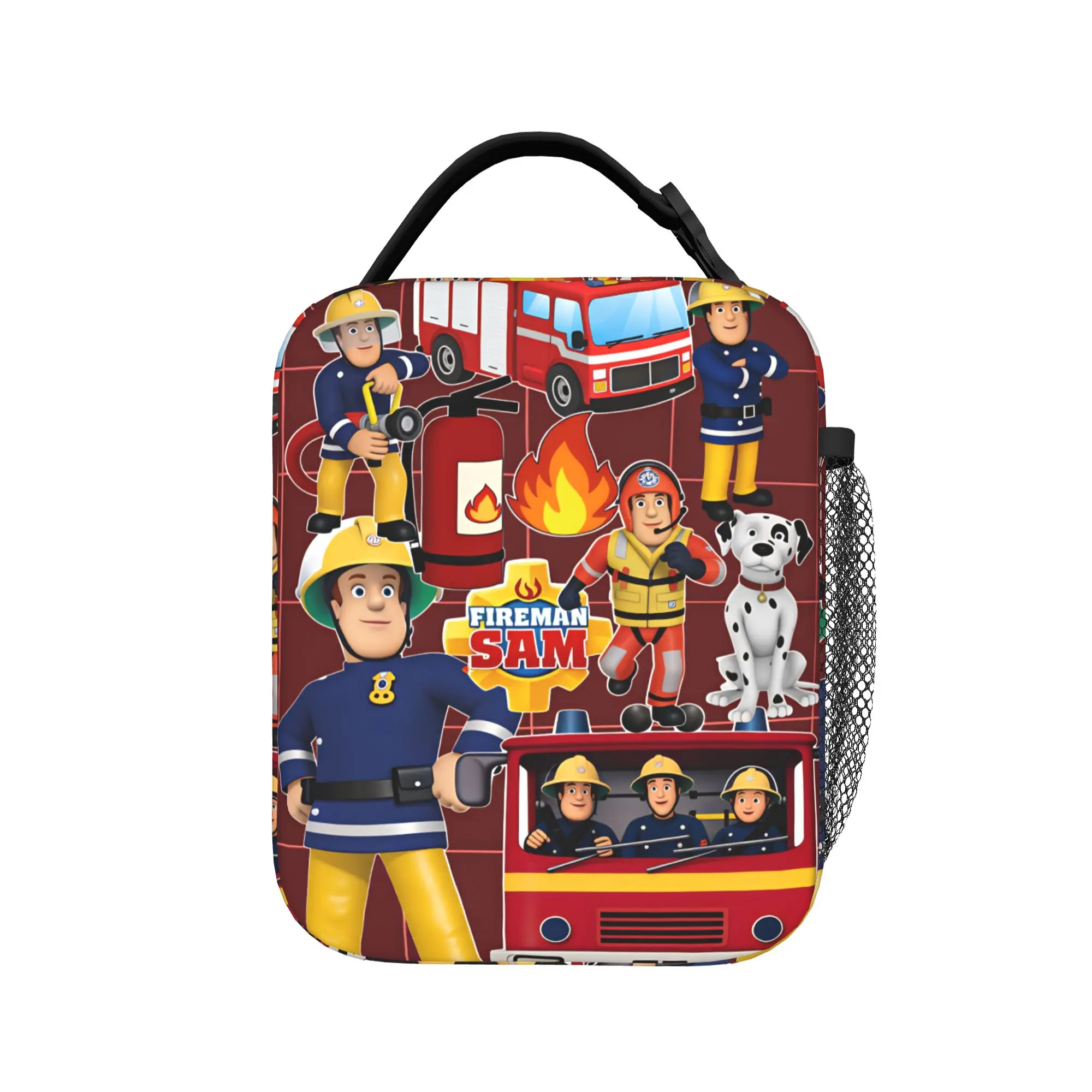 Fireman Sam Firefighter Lunch Bag  Funny Lunch Box For Child  Picnic Cooler Bag Waterproof Tote Food Bags
