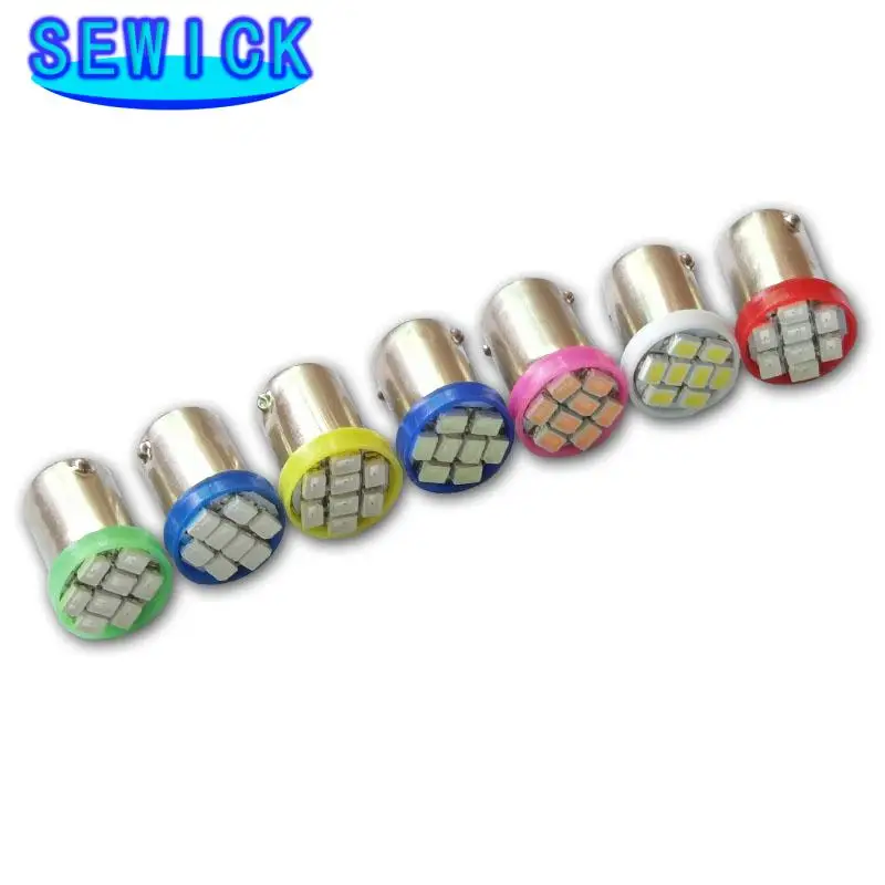 100 шт. AC 6,3 В BA9S 8 SMD 1206 светодиодный неполярный AC DC 6 В 6,3 В 12 В машина для пинбола белый синий красный зеленый желтый